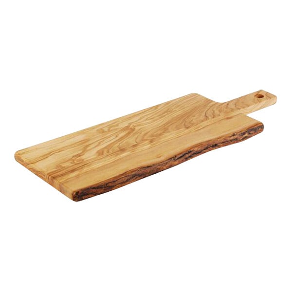 APS 22" x 7 7/8" x 3/4" Olive Wood Serving Board w/ Handle – item 959APS00874