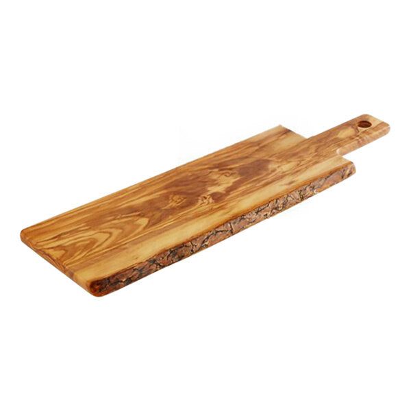 APS 22" x 5 7/8" x 1/2" Olive Wood Serving Board w/ Handle – item 959APS00873