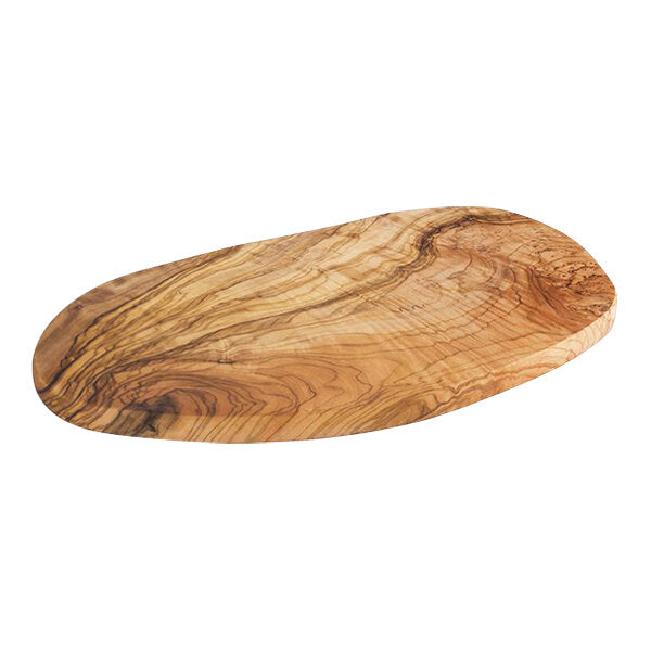 APS 13 3/4" x 8" x 1/2" Olive Wood Organic Serving Board – item 959APS00906
