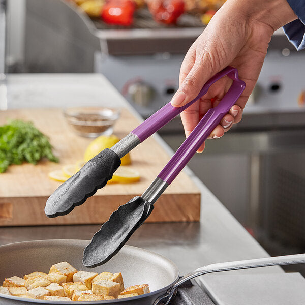 Vollrath 478091280 Jacob's Tongs w/ Purple Coated Handle – item 9224780912PR image 2