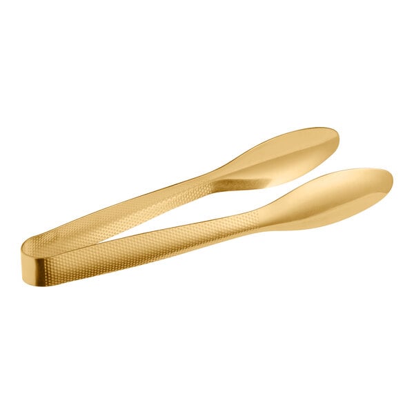 American Metalcraft GVHT1 9" Hammered Gold Vintage Tongs – item 124GVHT1