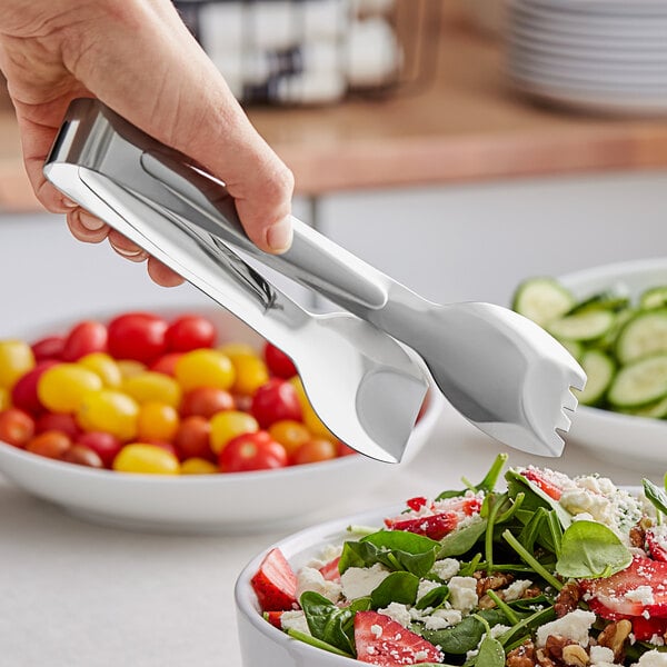 GET BSRIM-08 9" Salad Tongs w/ Mirror Finish – item 375BSRIM08 image 2