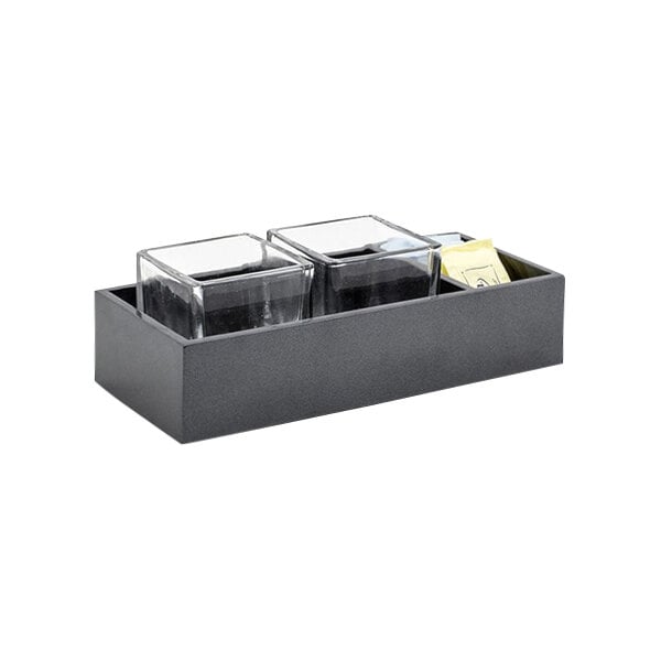 room360 New York 9" x 4" Onyx Resin Condiment Organizer – item 957RAH008BKT22