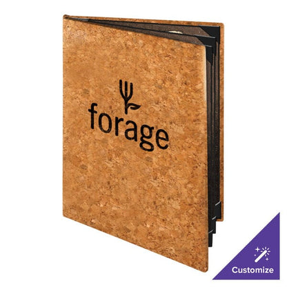 5 1/2" x 8 1/2" Customizable Cork 6 View Menu Cover – item 659CO660ANC image 2