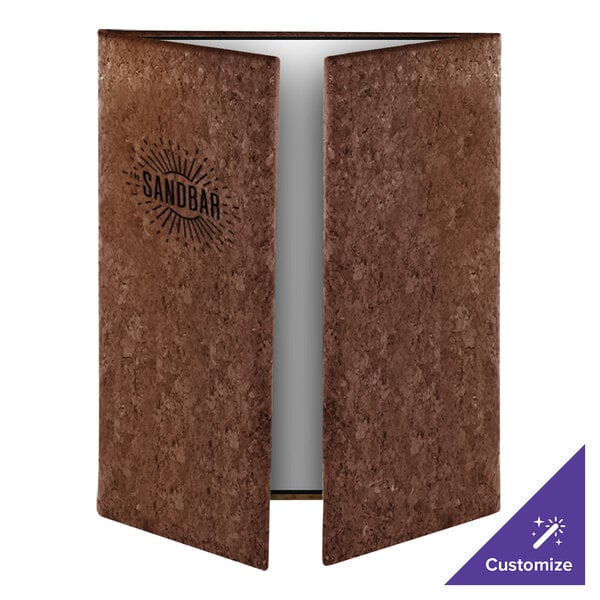 4 1/4" x 11", 8 1/2" x 11" Customizable Dark Menu Cover – item 659CO55CDB image 2