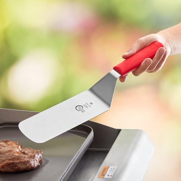 Mercer Culinary M18700RD Millennia 8" Turner w/ Red Handle – item 470M18700RD image 2
