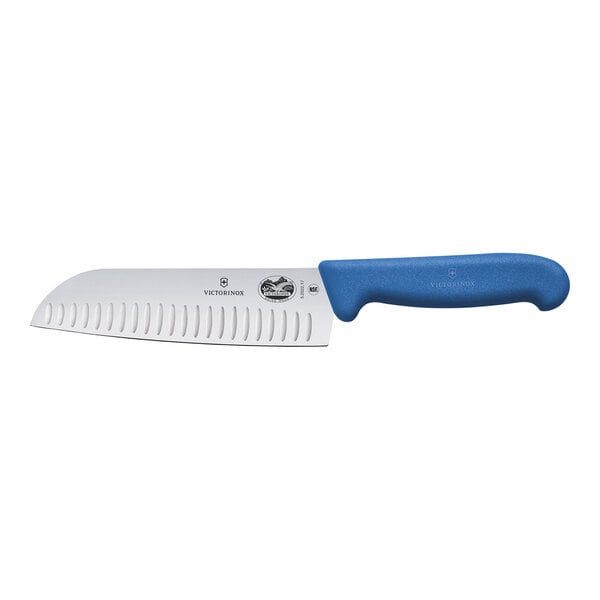 Victorinox 7" Santoku Knife w/ Blue Fibrox Handle 5.2522.17 – item 3535252217
