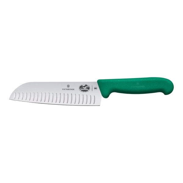 Victorinox Santoku Knife w/ Green Fibrox Handle 5.2524.17 – item 3535252417