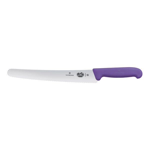 Victorinox 10 Bread Knife w/ Purple Fibrox Handle 5.2935.26 – item 3535293526