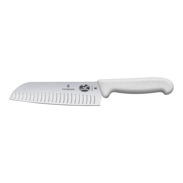 Victorinox Santoku Knife w/ White Fibrox Handle 5.2527.17 – item 3535252717