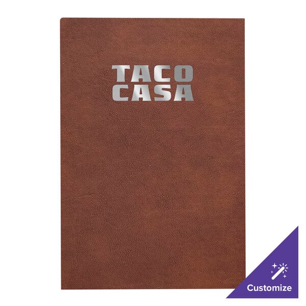 H. Risch, Inc. 11" x 17" Tuxedo Leather Menu Board – item 759MMBLT17RB image 2
