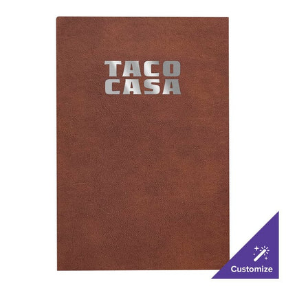H. Risch, Inc. 11" x 17" Tuxedo Leather Menu Board – item 759MMBLT17RB image 2