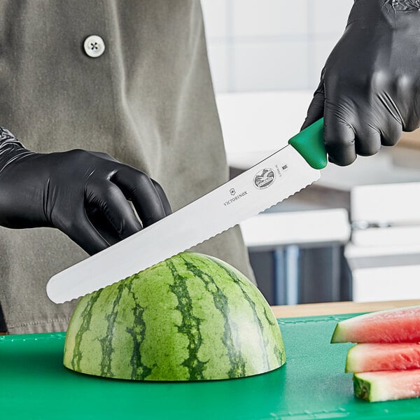 Victorinox 10 Bread Knife w/ Green Fibrox Handle 5.2934.26 – item 3535293426 image 2