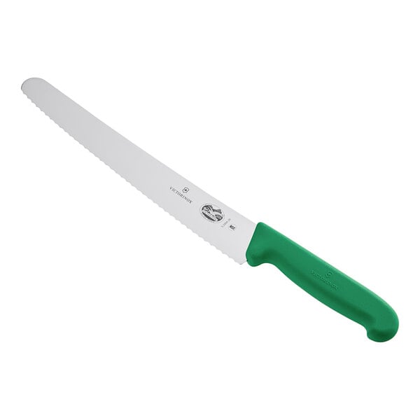 Victorinox 10 Bread Knife w/ Green Fibrox Handle 5.2934.26 – item 3535293426
