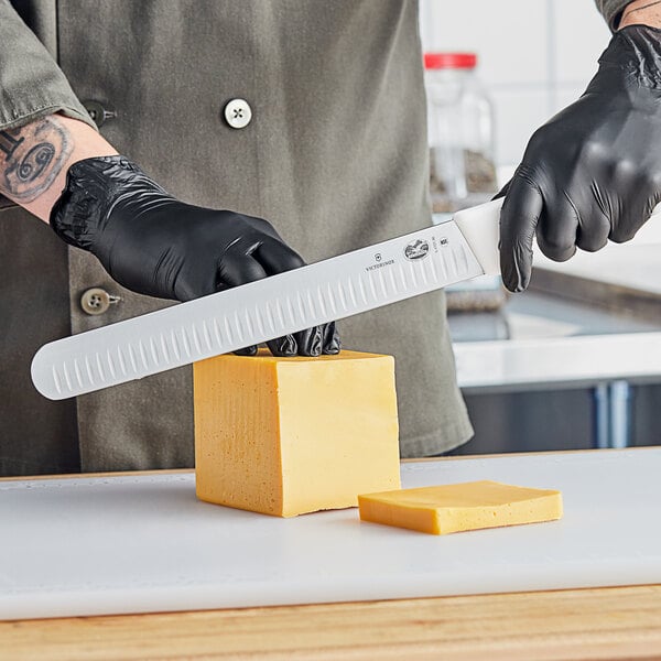 Victorinox 12" Slicing Knife w/ Granton Edge & White Fibrox – item 3535472730 image 2