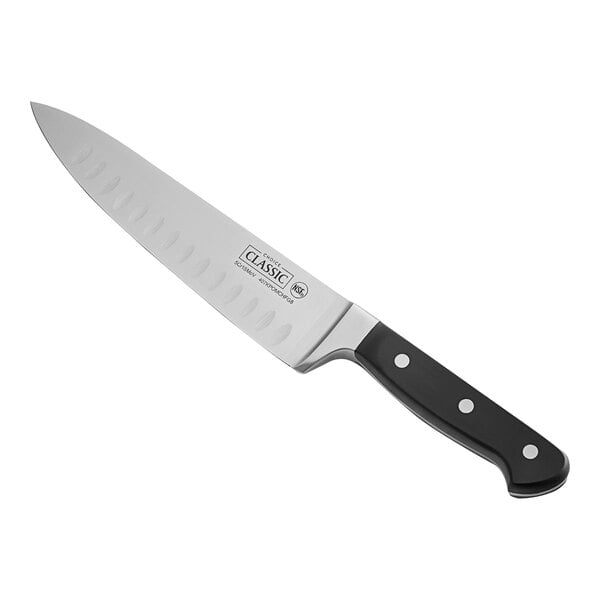 Choice Classic 8" Granton Edge Chef Knife w/ POM Handle – item 407KPOMCHFG8