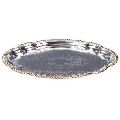 Vollrath 47265 Odyssey 18 1/8" x 13" Gold Trim Serving Tray – item 92247265 image 2