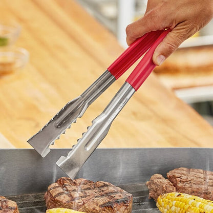 Fourte 9 1/2" Coated Handle Grill Grip Tongs – item 483CGRT9RD image 2