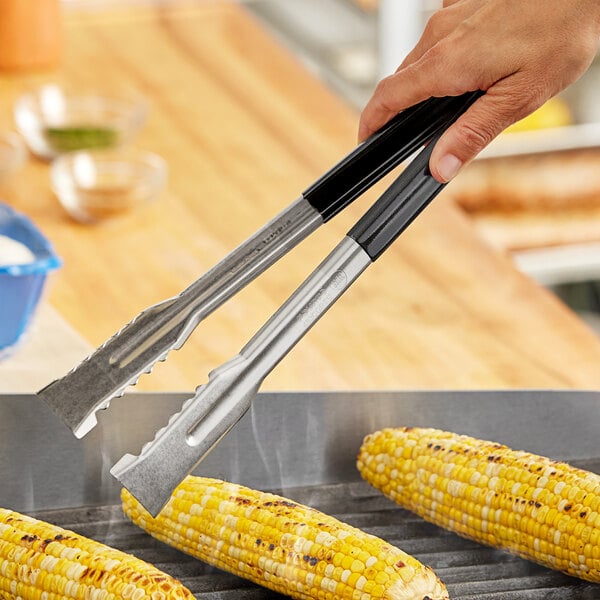 Fourte 12" Coated Handle Grill Grip Tongs – item 483CGRT12BK image 2