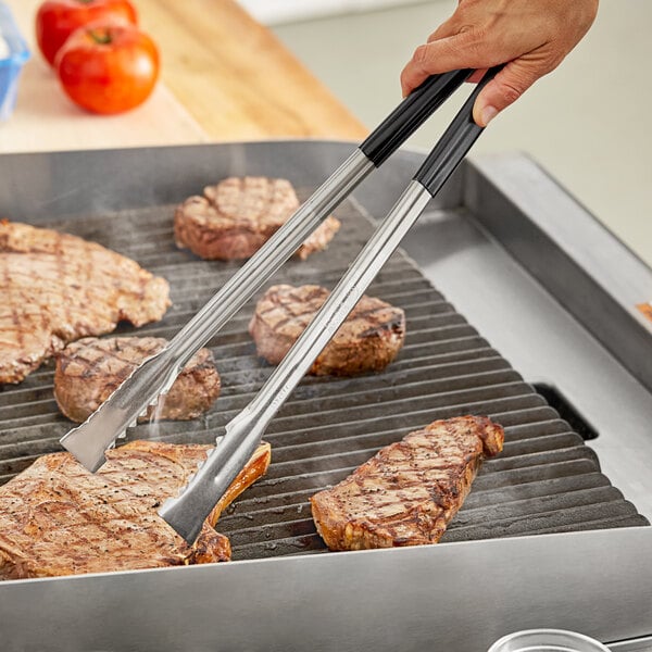 Fourte 16" Coated Handle Grill Grip Tongs – item 483CGRT16BK image 2