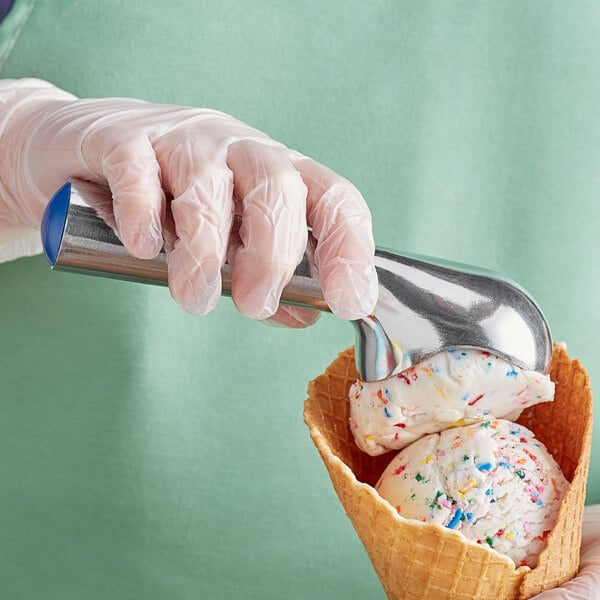 Choice #12 Aluminum Blue Ice Cream Dipper – item 407IDA12 image 2