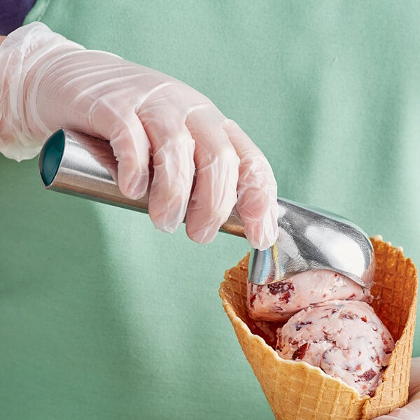 Choice #16 Aluminum Green Ice Cream Dipper – item 407IDA16 image 2
