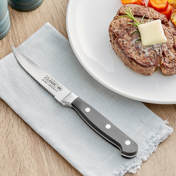 Choice Classic 4 1/2" Steak Knife w/ POM Handle – item 407KPOMSTK45 image 2