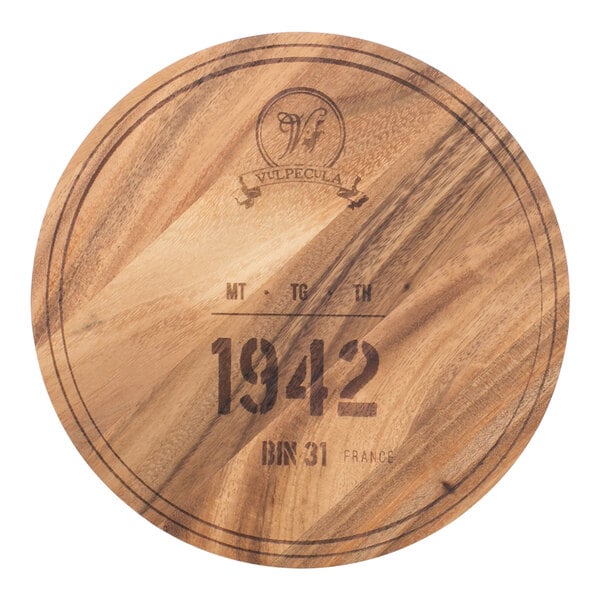 Ironwood 9" x 1/2" Serving Board w/ Wine Barrel Engraving – item 71428445E336