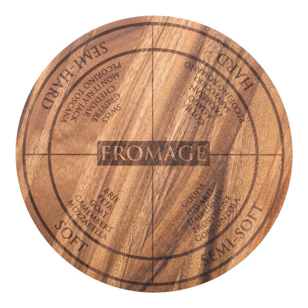 Ironwood 9" x 1/2" Serving Board w/ "Fromage" Engraving – item 71428445E332