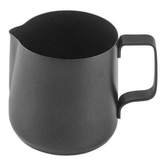 Tablecraft 14 oz. Black Stainless Frothing Pitcher – item 80812060