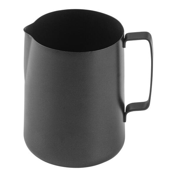 Tablecraft 36 oz. Black Stainless Frothing Pitcher – item 80812063