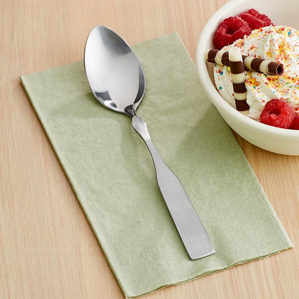 Choice Delmont 7 11/16" Medium Dinner / Dessert Spoon – item 267280003D image 2