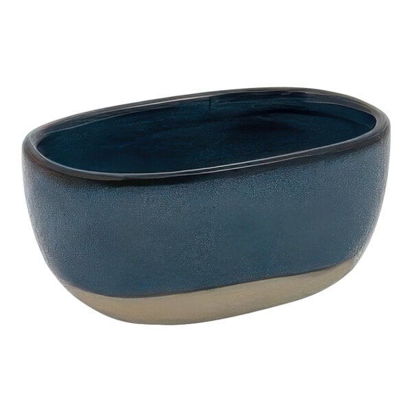 FOH Artefact 4" x 3" Indigo Porcelain Holder / Sugar Caddy – item 957TSH10BL22
