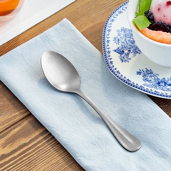 Acopa Josette 6" Distressed X-Heavy Teaspoon – item 267820801 image 2