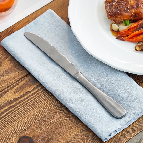 Acopa Josette 8 3/4" Distressed X-Heavy Dinner Knife – item 267820808 image 2
