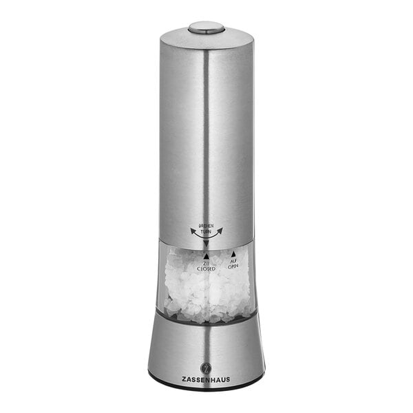 Zassenhaus Gera 7" Electric Stainless Salt Mill – item 548M033069