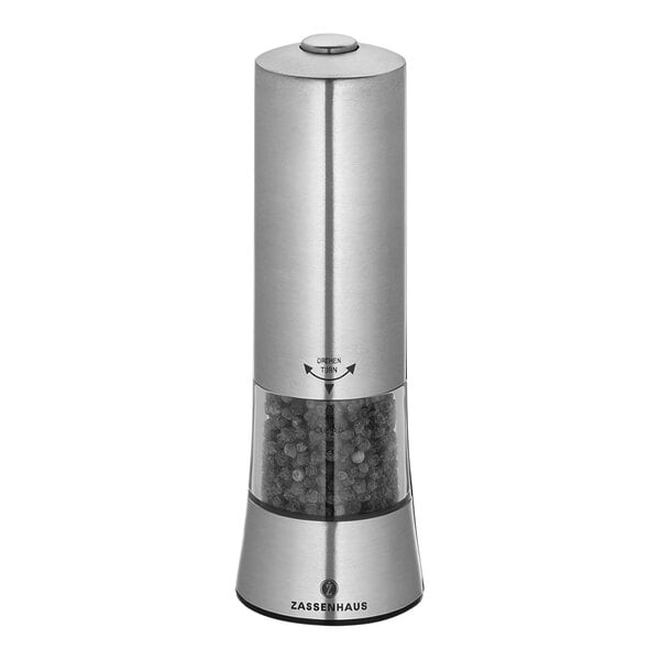 Zassenhaus Gera 7" Electric Stainless Pepper Mill – item 548M033045