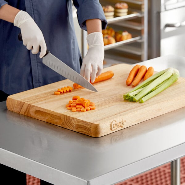 Choice 24" x 18" x 1 3/4" Cutting Board w/ Rounded Edges – item 407WRCB2418 image 2