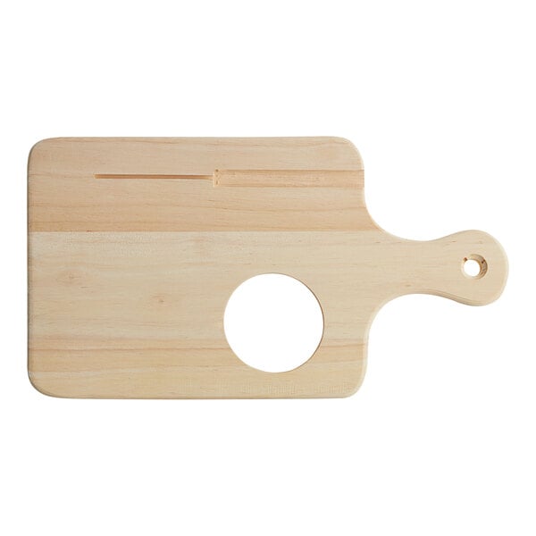 C Cutting Board w/ Ramekin Insert, Knife Slot, and 4" Handle – item 164BB137RK image 2