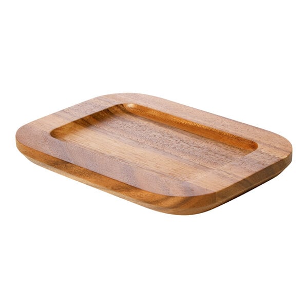 GET Heiss 8 7/8" x 6 5/8" Rectangular Wood Underliner – item 375SKRE14BASE