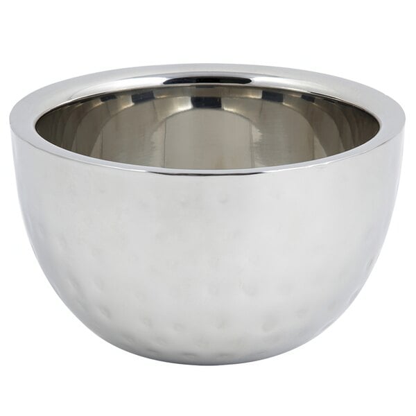 Bon Chef 61258 1 Qt. 8 oz. Hammered Double Wall Serving Bowl – item 20161258