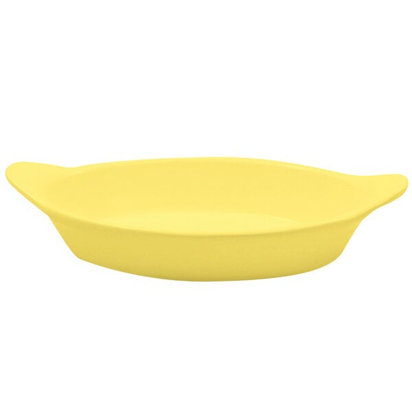 Tablecraft CW1730Y 24 oz. Yellow Cast Aluminum Serving Bowl – item 8081730Y