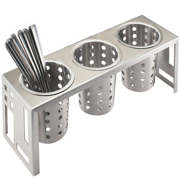 Squared 3-Cylinder Horizontal Flatware / Condiment Display – item 211160855