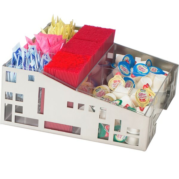 Cal-Mil Squared Condiment Organizer w/ Dividers - 12" x 12" – item 211161655