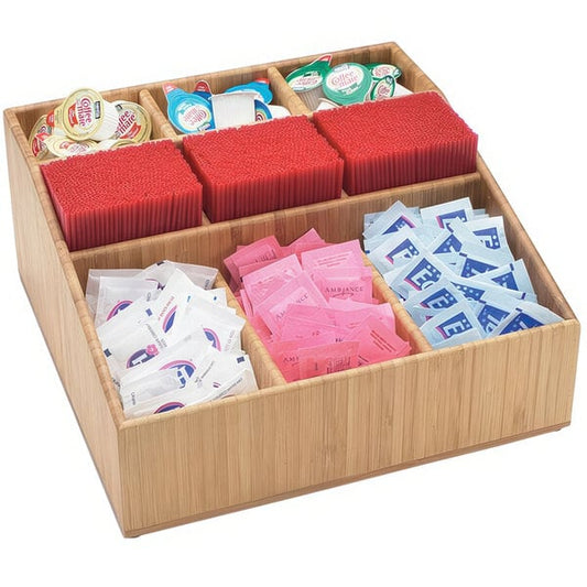 Cal-Mil Bamboo Condiment Organizer - 12" x 12" x 5 1/2" – item 2111714