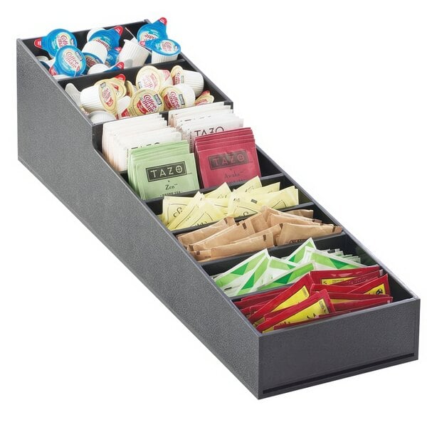 Cal-Mil Stackable Black Condiment Display - 6 1/2" x 22 3/4" – item 2112059