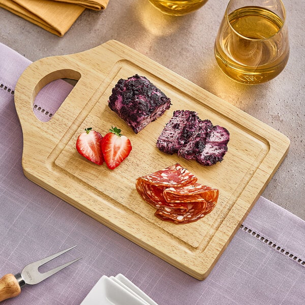Franmara 11" x 7 1/8" Rubberwood Cutting Board w/ Handle – item 2081085