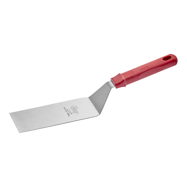 Choice 6" x 3" High Heat Square Turner w/ Red Nylon Handle – item 407TRNY63