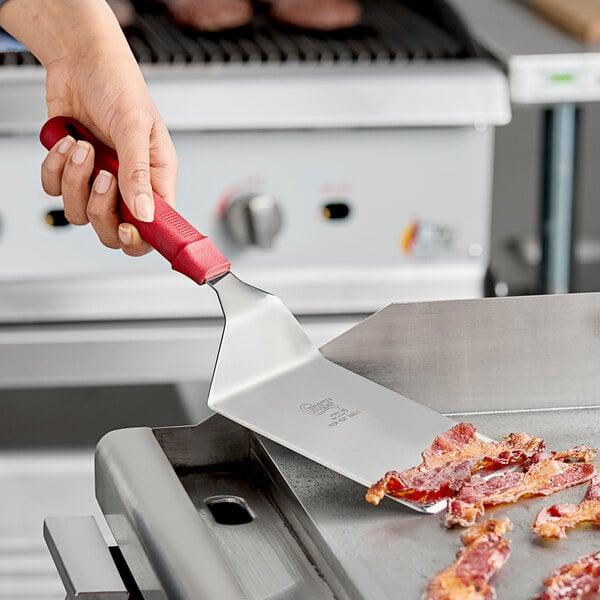 Choice 6" x 5" High Heat Square Turner w/ Red Nylon Handle – item 407TRNY65 image 2