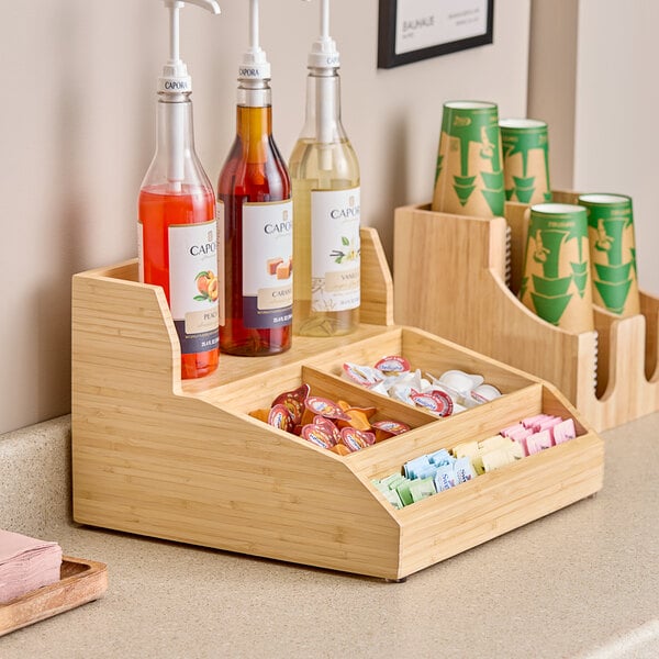 Cal-Mil Bamboo Condiment Organizer - 15" x 14" x 9 1/2" – item 211201960 image 2
